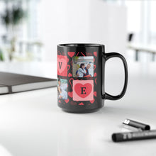 Love & Hearts Black Photo Mug (11oz, 15oz)