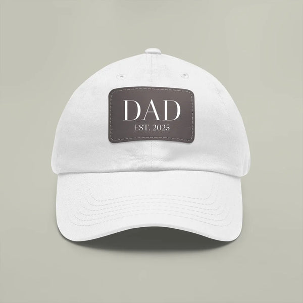 Customizable Mom / Dad Leather Patch Cap with Year