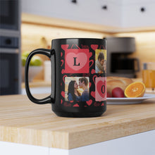 Love & Hearts Black Photo Mug (11oz, 15oz)